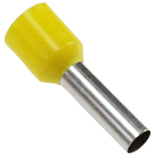 Terminal Tubular Ilhós Amarelo para 27A com 20 Peças DUALCOMP-4489