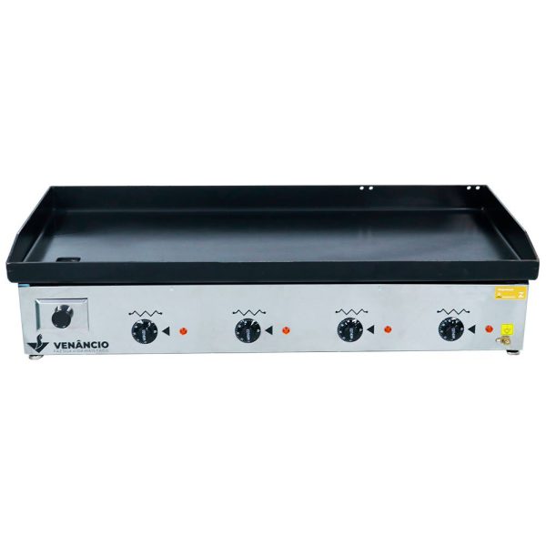 Chapa Elétrica em Inox 1800W 220V Monofásica com 4 Queimadores VENANCIO-CE100