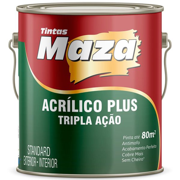 Tinta Acrílica Plus Cinza Lunar Fosco 3.6L MAZA-17066