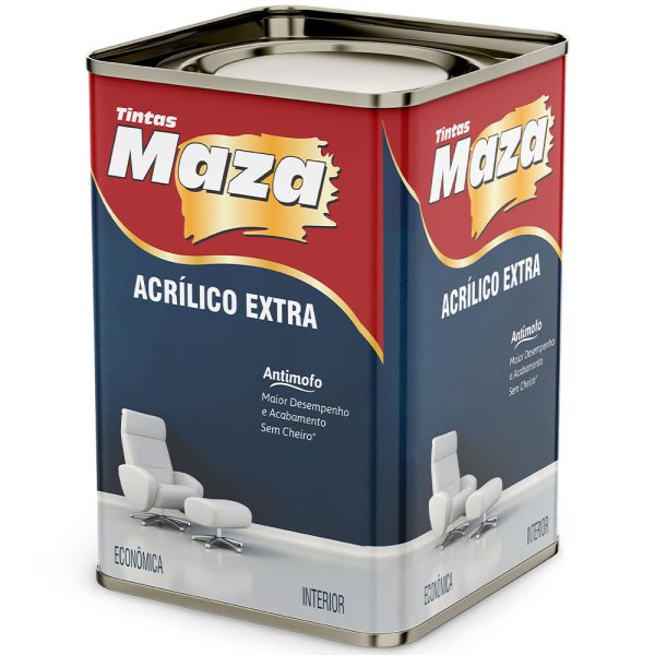 Tinta Acrílica Extra Branco Fosco 18L MAZA-345