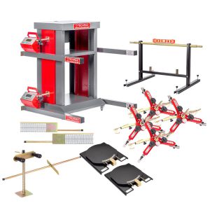 Alinhador Digital 4 Cabeças com Rack Vermelho TECHMAX-ALD3
