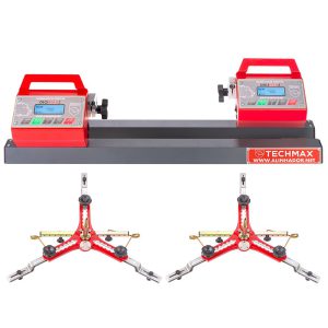 Alinhador Digital com 2 Cabeças Aro 12 a 26Pol. Vermelho ALDW TECHMAX-KIT-CB-GR-ALDW1