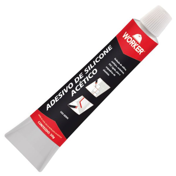 Silicone Acético Branco Resistente para Uso Geral 50g WORKER-281115