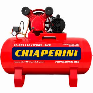Compressor de Ar RED Média Pressão 10 Pés 2HP 150L 220/380V Trifásico CHIAPERINI-19752