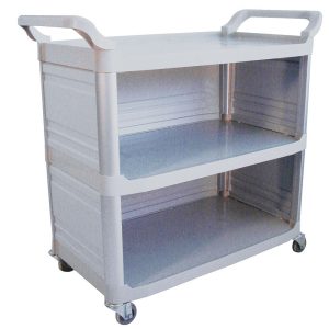 Carro Bandeja Extra Triplex 1,07m x 54cm x 97cm com Fechamento Lateral BRALIMPIA-CH3000