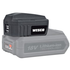 Adaptador para Carregador USB 18V sem Bateria e sem Carregador WESCO-WS9859