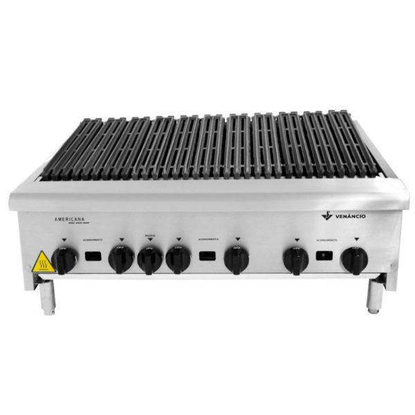 Chapa Grill a Gás Linha Americana em Aço Inox CGG90 VENANCIO-1.09.02.00900002
