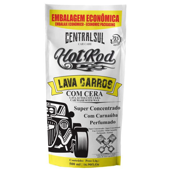 Lava Carros Com Cera Hot Rod Sachê 500Ml CENTRALSUL-17254-5