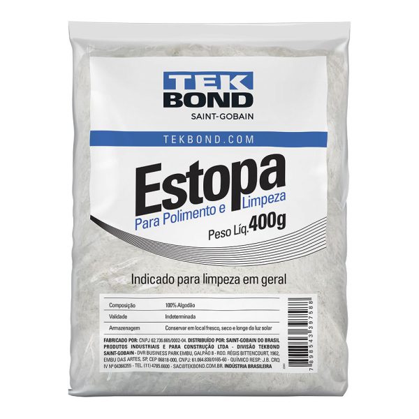 Estopa para Polimento e Limpeza 400g TEK BOND-14361340000