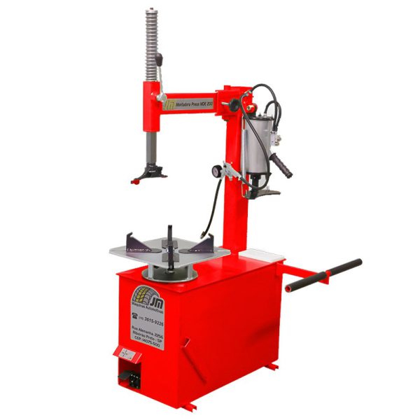 Montadora e Desmontadora de Pneus MDE-200 Vermelha 1,5CV 380V Trifásico JM MÁQUINAS-6588