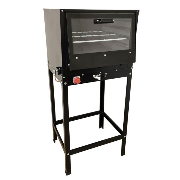 Forno Industrial Médio Baixa Pressão FRG-08 a Gás GLP 80L Tampa de Vidro com Cavalete CEFAZ-FRG-08
