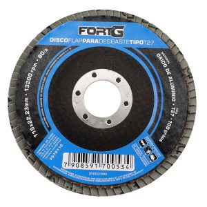 Disco Flap Abrasivo de Alumínio para Desbaste tipo T27 4.1/2′ 115×22,23mm Grão 100 FORTGPRO-FG7011C