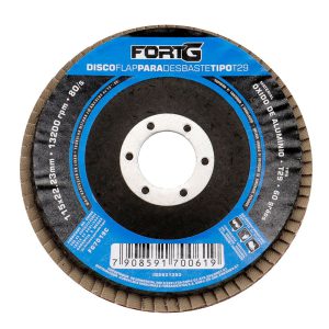 Disco Flap de Alumínio para Desbaste tipo T29 115×22,23mm Grão 60 FORTGPRO-FG7019C