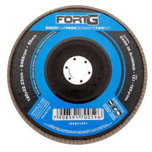 Disco Flap Abrasivo de Alumínio para Desbaste tipo T27 7′ 180×22,23mm Grão 120 FORTGPRO-FG7017C