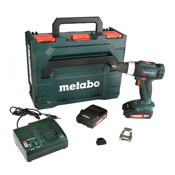 Parafusadeira Furadeira de Impacto Industrial 1/2 Pol 50Nm 2 Baterias 18V Carregador e Maleta METABO-SB18L
