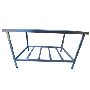 Mesa de Serviço MSI-07 150 x 70cm em Aço com 4 Travessas CEFAZ-MSI-07