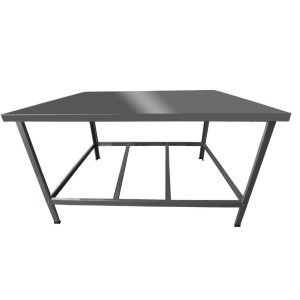 Mesa de Serviço Slim MSIS-16 55 x 100cm em Aço com 2 Travessas CEFAZ-MSIS-16