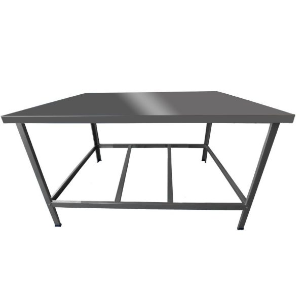 Mesa de Serviço Slim MSIS-17 55 x 110cm em Aço com 2 Travessas CEFAZ-MSIS-17