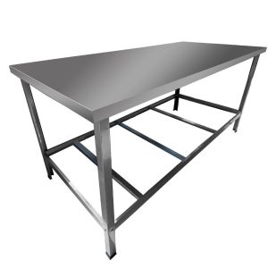 Mesa de Serviço Slim MSIS-18 55 x 120cm em Aço com 3 Travessas CEFAZ-MSIS-18