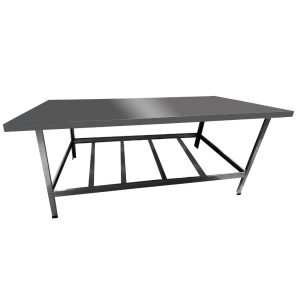 Mesa de Serviço Slim MSIS-21 55 x 190cm em Aço com 5 Travessas CEFAZ-MSIS-21