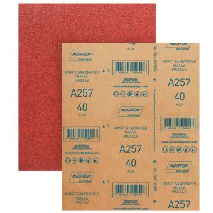 Folha de Lixa A257 225x275mm Grão 180 para Massa. NORTON-5539503070