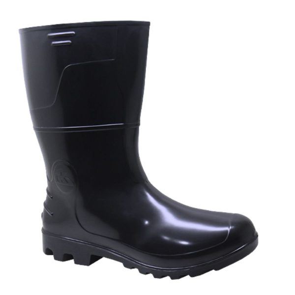 Bota de Segurança Safety Boots em PVC 6028P Preto Cano Médio N°43 KADESH-6028PCF-43