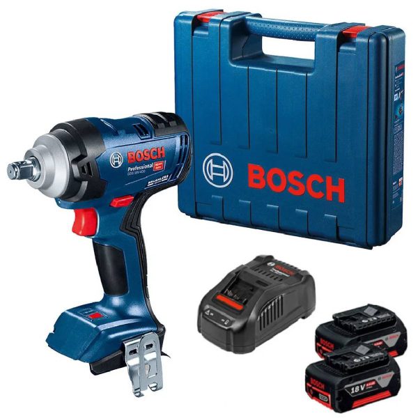 Chave de Impacto GDS18V-400 1/2 Pol. 18V com 2 Baterias 4,0Ah Carregador e Maleta BOSCH-06019K00E0-000