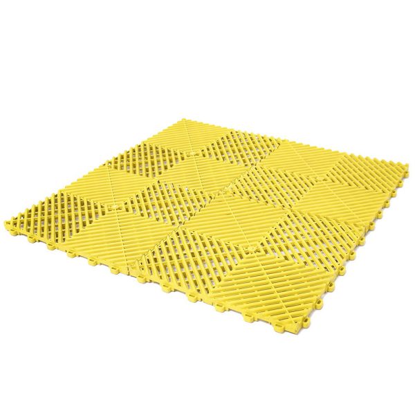 Piso Modular Automotivo Amarelo Estrado 30x30cm e Vestiário com 11 Peças VITÓRIA-RÉGIA-AMARELOKIT11