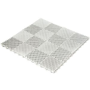 Piso Modular Automotivo Branco Estrado 30x30cm e Vestiário com 22 Peças VITÓRIA-RÉGIA-BRANCOKIT22