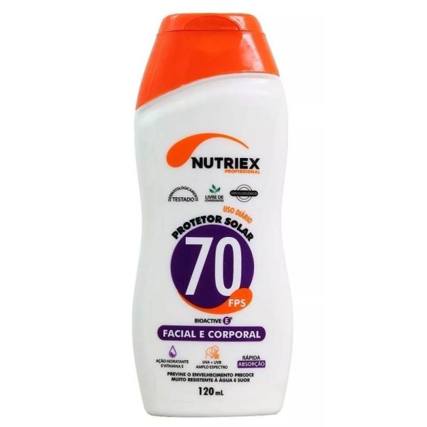 Protetor Solar Profissional FPS 70 Facial e Corporal 120ml NUTRIEX-64790