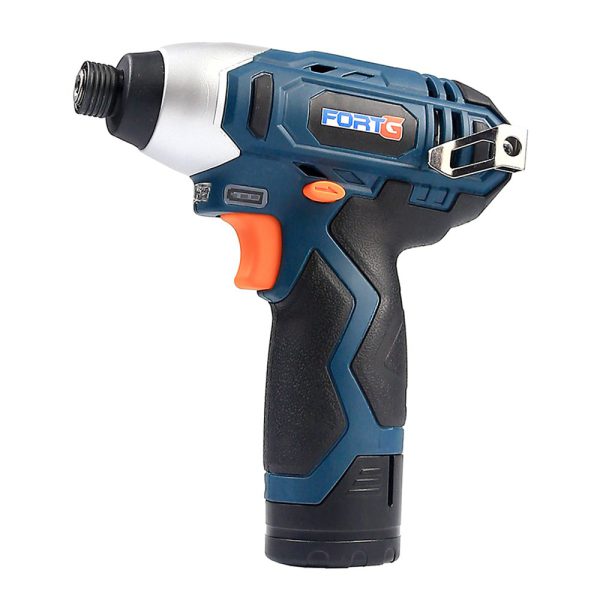Parafusadeira de Impacto 1/4 Pol 12V com Bateria 1,3Ah e Carregador Bivolt FORTGPRO-FG3025
