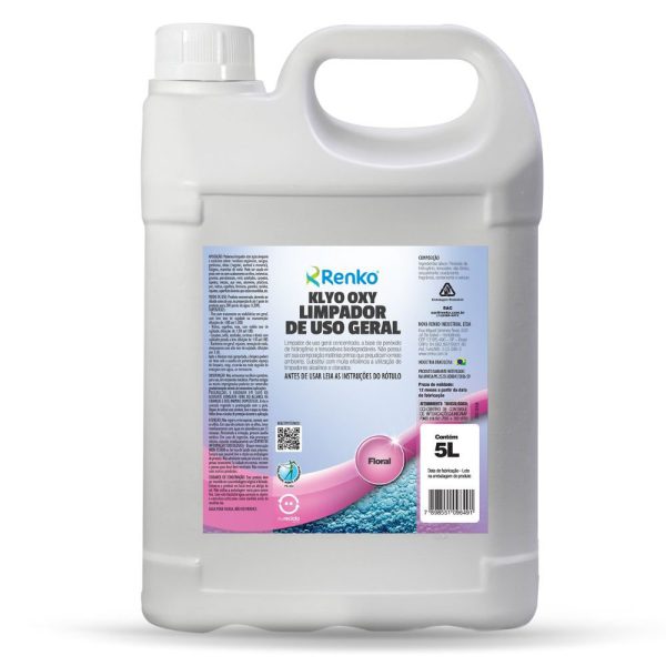 Klyo Oxy Limpador Floral a Base de Peroxido de Hidrogênio 5 Litros RENKO-KPEF10