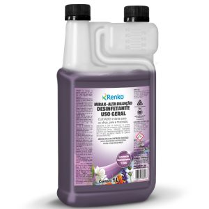 Mirax Desinfetante Alta Diluição Lavanda Campestre 1 Litro com Dosador RENKO-MADLDX