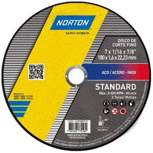 Disco de Corte Standard 180×22.23mm para Esmerilhadeira NORTON-66252850173