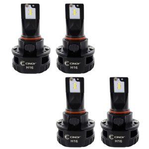 Combo com 2 Pares de Lâmpadas Automotiva Super LED Plus H16 32W 6.500K CINOY-K6964