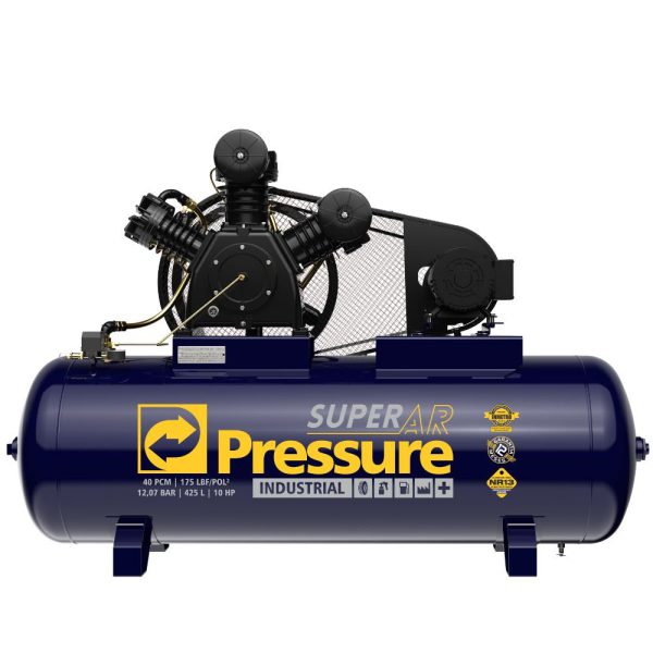 Compressor de Ar Super Ar 40 Pés 175 PSI 425L 220/380V – Trifásico PRESSURE-8975701088