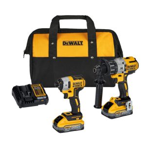 Combo Parafusadeira Furadeira de Impacto 1/2 Pol. e Parafusadeira de Impacto 1/4 Pol. 20V com 2 Baterias Carregador e Bolsa DEWALT-DCK299H2-BR