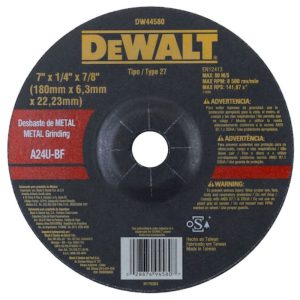 Disco de Desbaste Metal 7 Pol. x 6,3mm x 7/8 Pol. DEWALT-DW44580