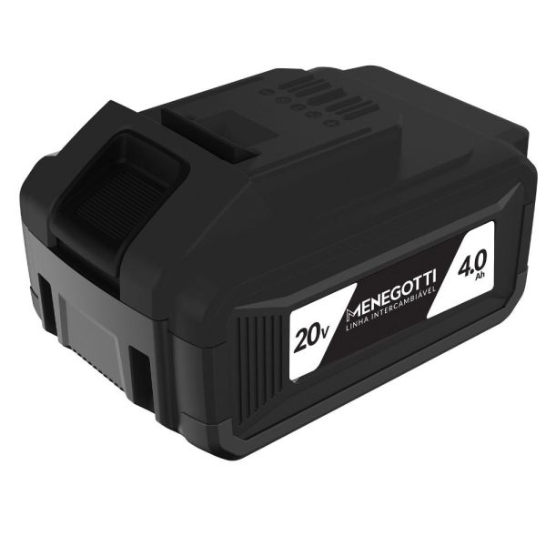 Bateria Intercambiável de Íon de Lítio 20V 4Ah com Indicador de Carga MENEGOTTI-29117659