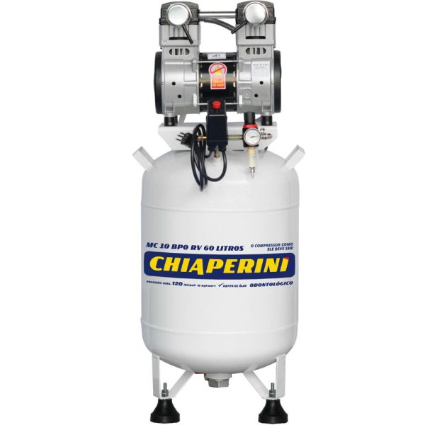 Motocompressor Odontológico Isento de Óleo MC 10 BPO 2HP 10 Pés 60L 220V CHIAPERINI-MC10-BPO-RV