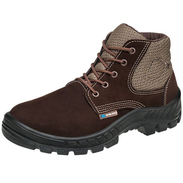Botina de Segurança Nobuck Marron com Cadarço n38 CA 45611 50B26-CB-BP MARLUVAS-700312-38