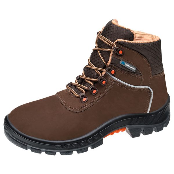 Botina de Segurança Nobuck Marron PREMIER com Cadarço n44 CA 41370 75BPR29-MSMC-BP MARLUVAS-700349-44