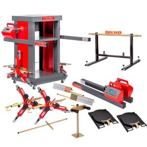 Alinhador Digital 4 Cabeças Wireless com Rack Vermelho TECHMAX-ALDW2