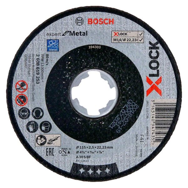 Disco de Corte Reto para Metal 115×2,5mm BOSCH-2608619253-000