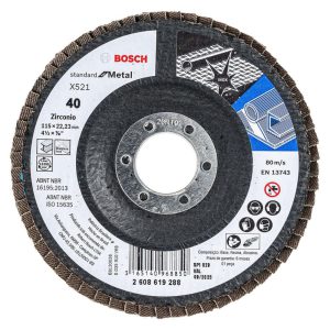 Disco Flap Santard para Metal 4.1/2 Pol. Grão 40 BOSCH-2608619288-000