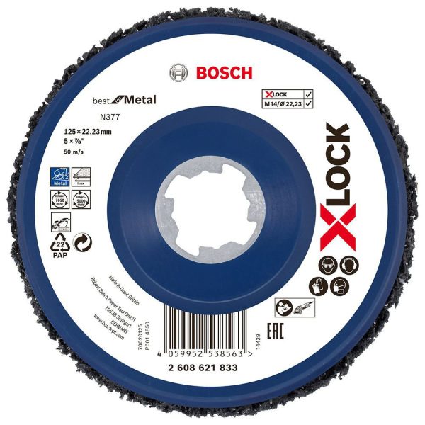 Disco de Limpeza X-LOCK para Metal 125mm BOSCH-2608621833-000