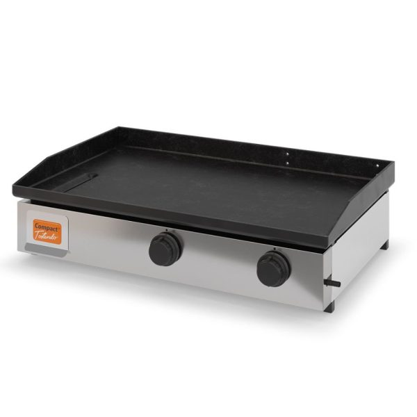 Chapa Bifeteira Slim CBS80 a Gás 80cm em Inox 0,6Kg/h com 2 Queimadores TOSTANDO-60013