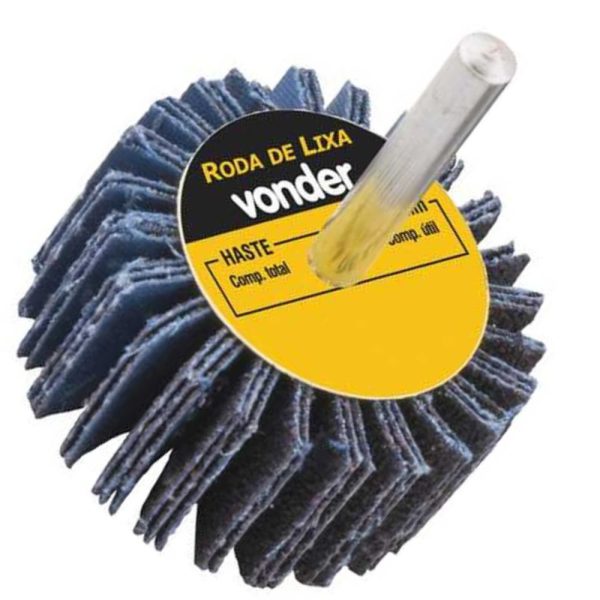 Roda de Lixa com Haste 60mm x 20mm Grão 100 VONDER-1271602100