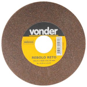 Rebolo Reto 6 Pol. x 3/4 Pol. Grão Médio 46 Marrom VONDER-1249634080