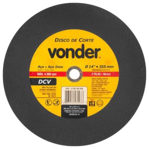 Disco de corte DCV Grão 30 de 355 x 3,2 x 25,40mm VONDER-1240140320